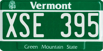 VT license plate XSE395