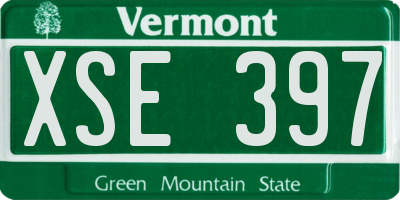 VT license plate XSE397