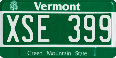 VT license plate XSE399