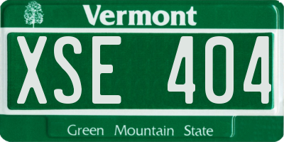 VT license plate XSE404