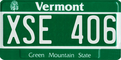 VT license plate XSE406