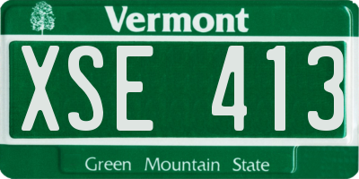 VT license plate XSE413