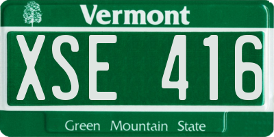VT license plate XSE416