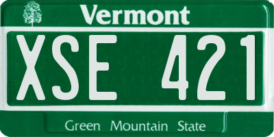 VT license plate XSE421
