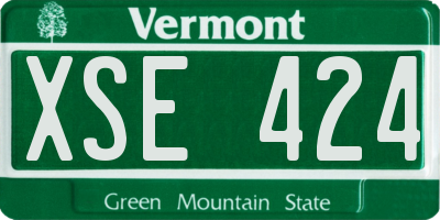 VT license plate XSE424