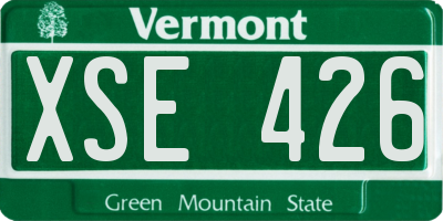 VT license plate XSE426