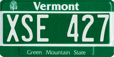 VT license plate XSE427