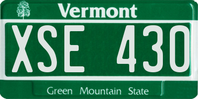 VT license plate XSE430