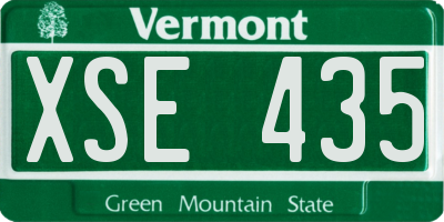 VT license plate XSE435