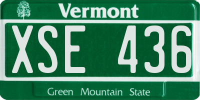VT license plate XSE436