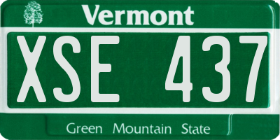 VT license plate XSE437