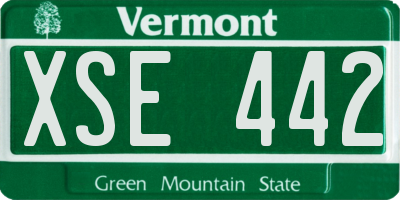 VT license plate XSE442
