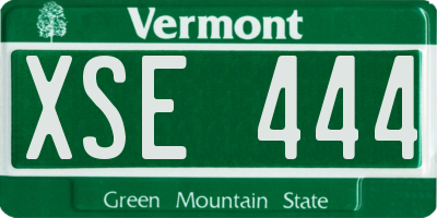 VT license plate XSE444