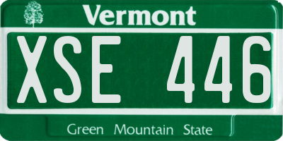 VT license plate XSE446