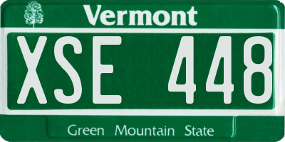 VT license plate XSE448