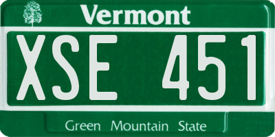 VT license plate XSE451
