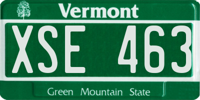 VT license plate XSE463