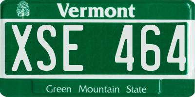 VT license plate XSE464