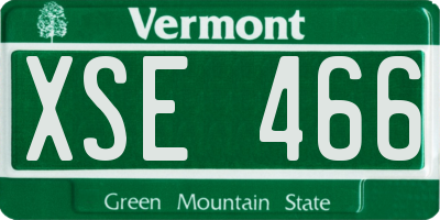 VT license plate XSE466