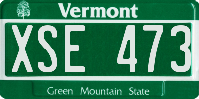VT license plate XSE473
