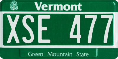 VT license plate XSE477