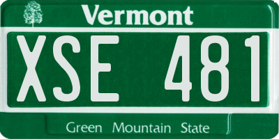 VT license plate XSE481