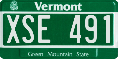 VT license plate XSE491