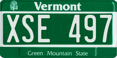 VT license plate XSE497