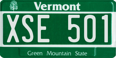VT license plate XSE501