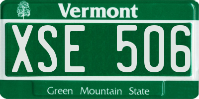 VT license plate XSE506