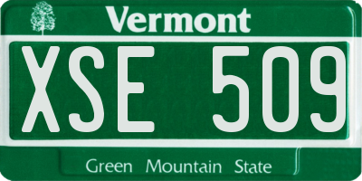 VT license plate XSE509