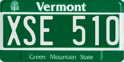 VT license plate XSE510