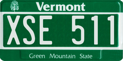 VT license plate XSE511