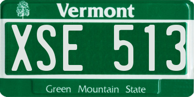 VT license plate XSE513