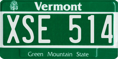 VT license plate XSE514