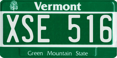 VT license plate XSE516