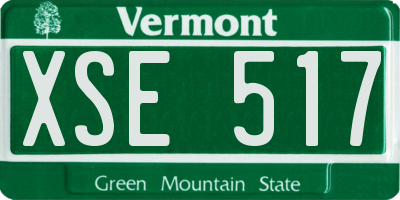 VT license plate XSE517