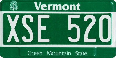 VT license plate XSE520
