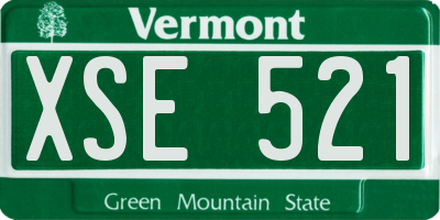 VT license plate XSE521