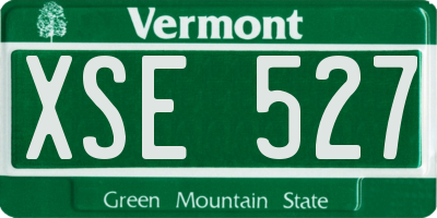 VT license plate XSE527
