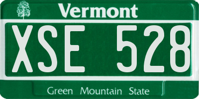 VT license plate XSE528