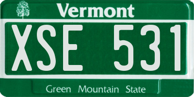 VT license plate XSE531