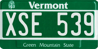VT license plate XSE539
