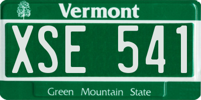VT license plate XSE541