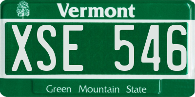VT license plate XSE546