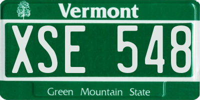 VT license plate XSE548