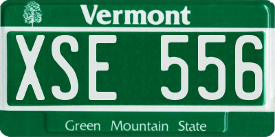 VT license plate XSE556