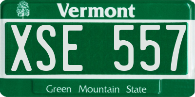 VT license plate XSE557