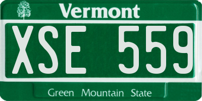 VT license plate XSE559