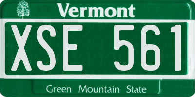 VT license plate XSE561